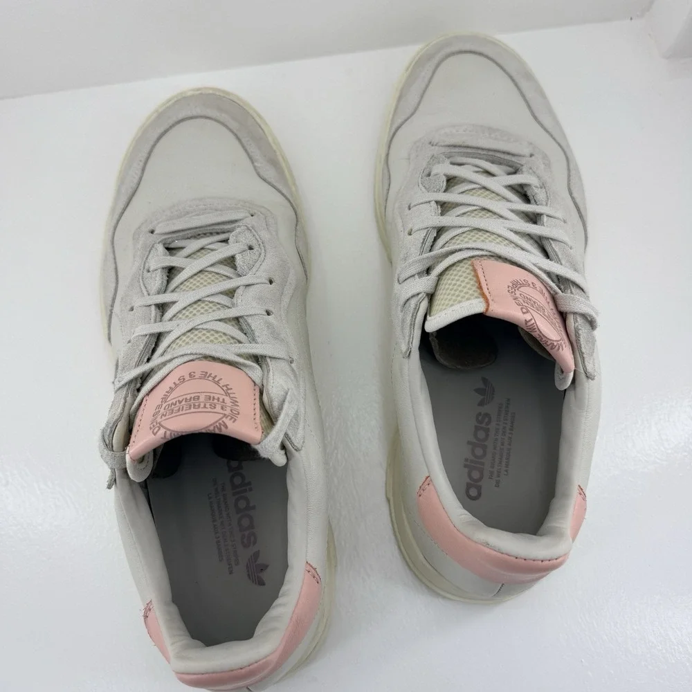 Adidas SC Premiere Mens 13 Raw White Vapour Pink Leather Suede Shoes EE6020